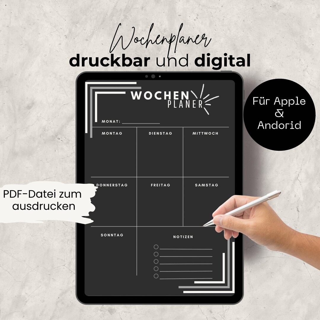 Weekly Planner Printable PDF | Digital Weekly Planner Template for ...