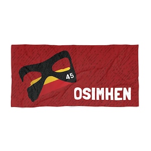Victor Osimhen Inspired Towel | Soft & Stylish Football Fan Gift | Galatasaray Football Art Towel | Nigeria Super Eagles Tribute