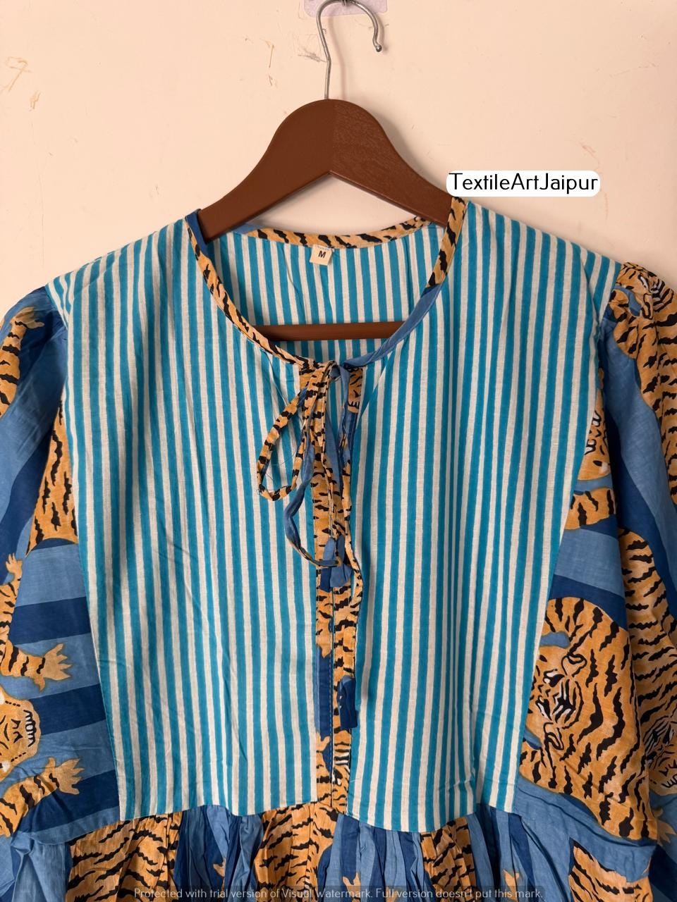 Blue Tiger Print Dress - Etsy