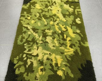 Green Moss Rug | Custom Tufted Accent Rug, Biophilic Decor