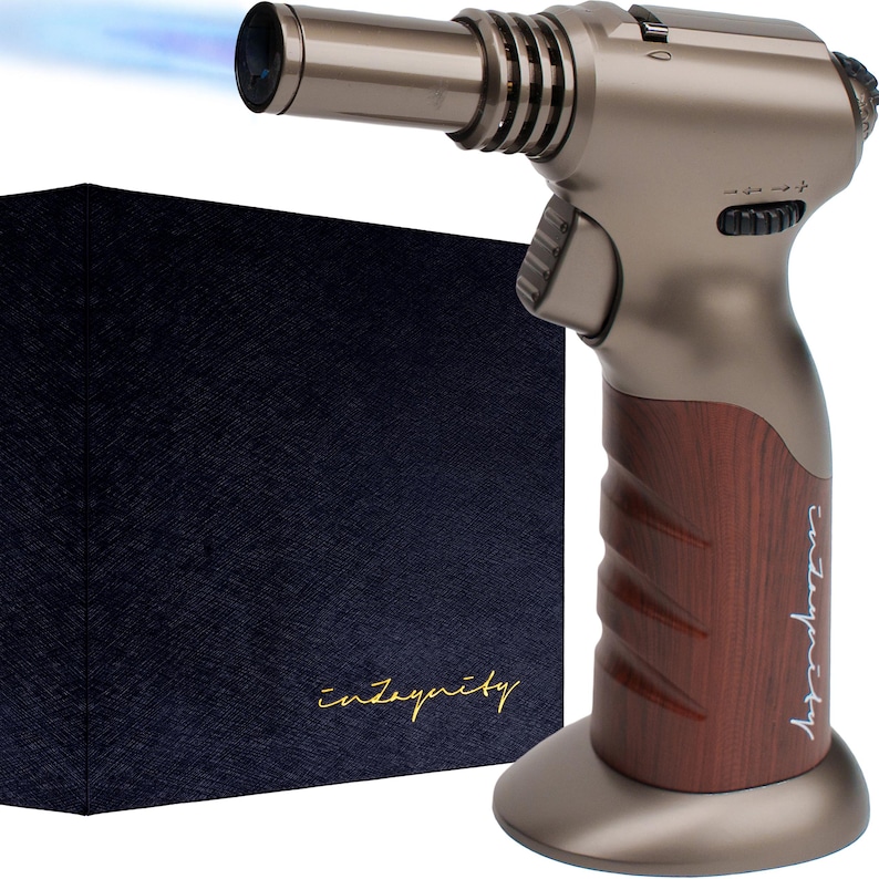 Butane Handle Dual Flame Butane Torch: Refillable Mini Blow Torch for Cooking & Resin ...