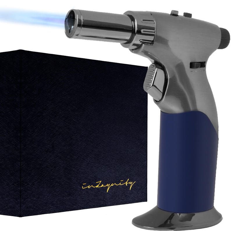 Butane Handle Dual Flame Butane Torch: Refillable Blow Torch for Cooking & Resin Art ...