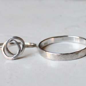 Ring aus fairem Weissgold 750, rhodiniert, Verlobungsring minmalistisch, unendlichkeitszeichen romantischer ring, weissgold Bild 2