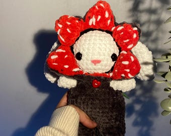 Gehäkelter Hase im Schlafanzug (Demogorgon)