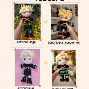 Bakugo aus My Hero Academia – Häkelanleitung. Digitale Anleitung in Englisch und Spanisch. Bild 4