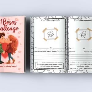 101 Besos Challenge – Libro imprimible para parejas | Actividades románticas PDF