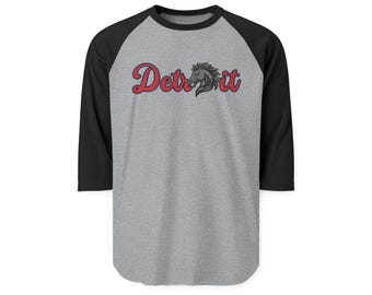 Detroit Pistons Unisex Raglan Shirt Casual Basketball Tee Gift for Sports Fans
