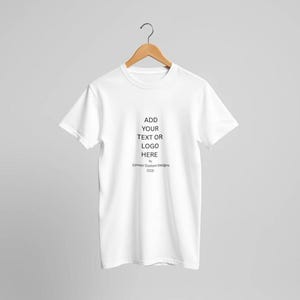 Custom Printed Men&#39;s Personalised Front or Back T-Shirt Photos and Text