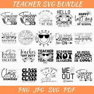 Teacher Svg Bundle - Back To School Svg - Teacher Quote Svg - Teacher Bundle Svg - School Svg - Teacher Life Svg - Teacher Svg File