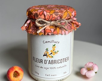 Candela profumata ai fiori di albicocco | Candela ai fiori di albicocco | Candela floreale fatta a mano | Candela di soia fatta a mano | 170 g - 6 oz