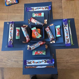 Chocolate Exploding Gift Box – One Gift. Every Occasion. Total Wow Factor. Dark Navy