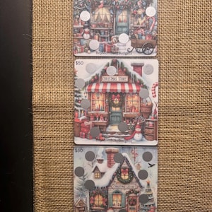 Christmas Scratch-Off Savings Challenge: Holiday Budget Tracker (3 Cards)