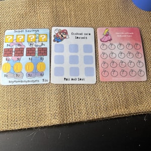 Mario Savings Challenge: A6 Cash Stuffing Game for Budget Binder