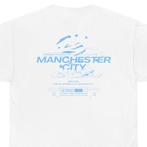 Manchester City Dreams Clouds Graphic Back Print T-Shirt | Man City | MCFC