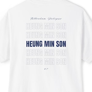 Tottenham Hotspur Heung Min Son #7 Font Repeat T-Shirt | Spurs | THFC