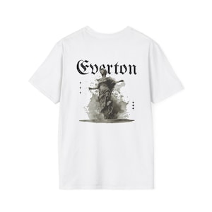 Everton FC-T-shirt met gotische renaissance print op de achterkant