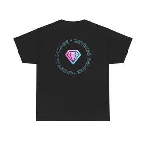 Crystal Palace Iridescent Gradient Diamond Graphic Back Print T-Shirt