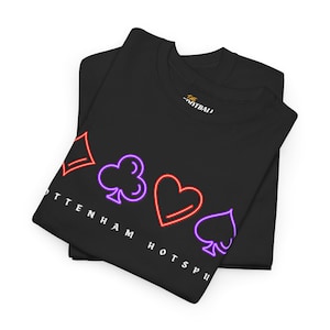 Tottenham Hotspur Neon Casino Cards Graphic T-Shirt | Spurs | THFC