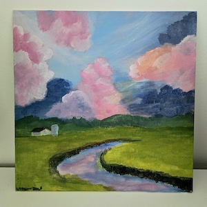Colorful Farm Painting 10x10