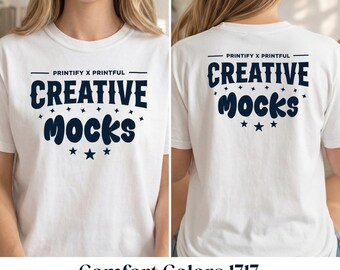 Comfort Colors 1717 T-Shirt Mockup, Front and Back Views (Digital Download)