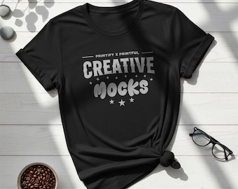 Gildan 64000 T-Shirt Mockup: Flatlay Style (PSD & JPEG)