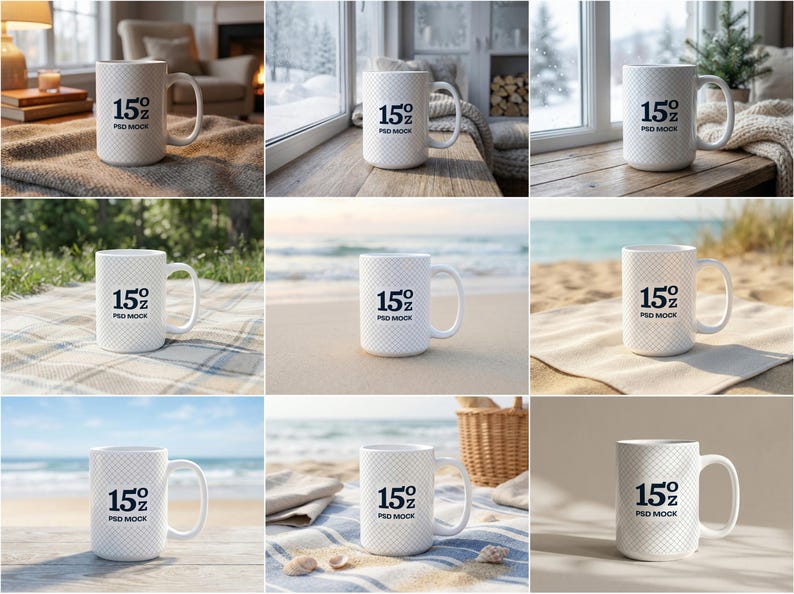 May include: A white ceramic mug with a black handle and the text "But First, Coffee" in a bold, black font. The mug is set against a neutral background, highlighting its simple design.