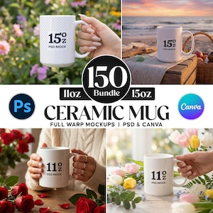 May include: A white ceramic mug with a black handle and the text "But First, Coffee" in a bold, black font. The mug is set against a blurred background, suggesting a cozy setting.