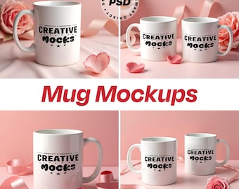 Tasse Mockup Bundle | 11 Unzen Keramik Kaffeetasse PSD (Digitaler Download)