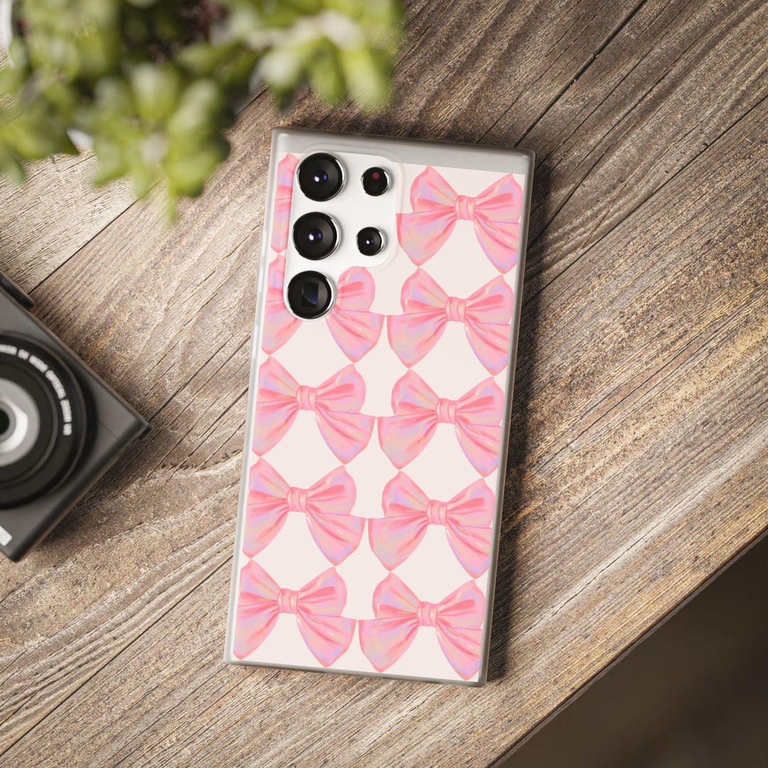Cute Pink Bow Android + iPhone Case Flexi Case - Etsy