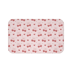 Cute Cherry Bow Bath Mat
