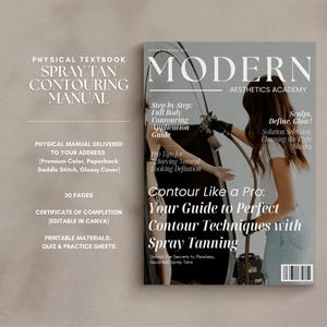 Spray Tan Contouring Manual Textbook (Physical Book)