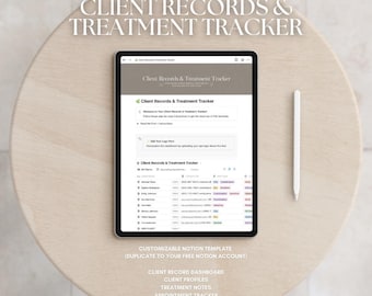 Notion Template for Estheticians | Client Management, Treatment Notes & Appointment Tracker