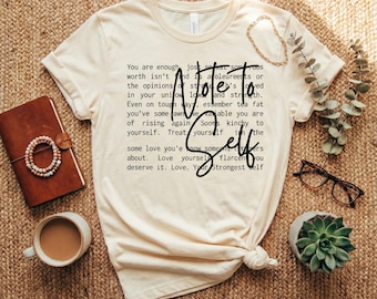 Inspirational Quote T-Shirt Women Positive Message Mental Health Casual Summer Graphic Tee