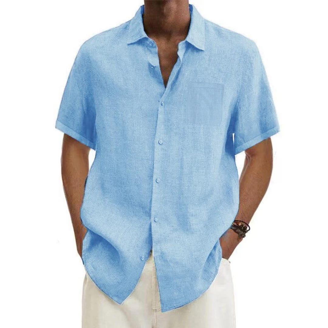 Men's Casual Linen Shirt | Short Sleeves