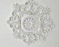 Ceiling Medallion Multi-Piece Decor Set, Ornamental Chandelier Base, Paintable Ceiling Medallions