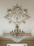 Ceiling Medallion Multi-Piece Set, Ornamental Chandelier Base, Paintable Ceiling Medallions