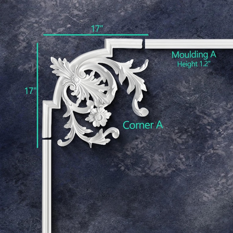 Ceiling Corner and Moulding Trims, France Architectural Large Corner ...