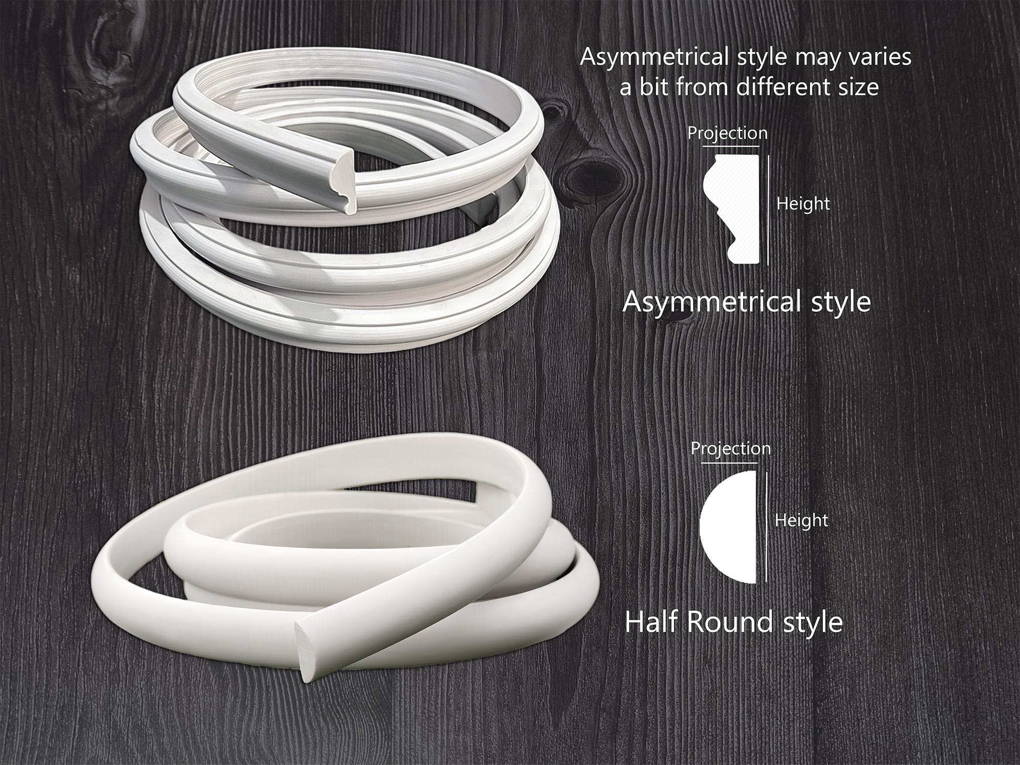 Bendable Trims, Flexible Moulding for Wall Arch Paneling, Twistable