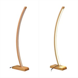 Wood floor lamp, Natural Wood Lighting, Wood LED Floor Lamp, Bedroom Room Decor, Living Room Lamb, Wooden Modern LED Floor Lamp