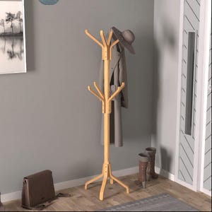 Entryway Coat Rack Stand,Wooden Hat Rack Stand,Adjustable Wooden Standing Coat Rack,Wooden Coat Rack Stand,Cloth Standing Coat Hanger Stands