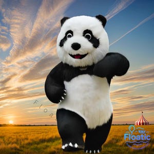 Giant Panda Mascot Costume for Adults – Full Body Fluffy Bear Suit for Parties, Parades, Cosplay, Events, Festivals, Schools & Marketing