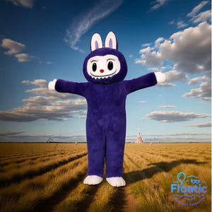 Purple Bunny Mascot Costume for Adults – Furry Doll Suit for Cosplay, Halloween, Parades, Birthday Parties, Festivals & Events
