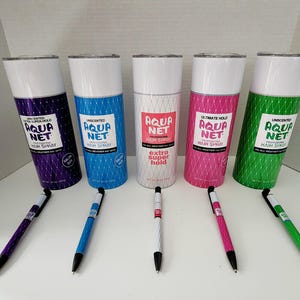 Aqua Net Aquanet, Hairspray image, 20oz Tumbler, Retro, Big Hair