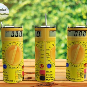 Voltmeter Tumbler, Multimeter Tumbler, Electrician, Electrical Testing Equipment