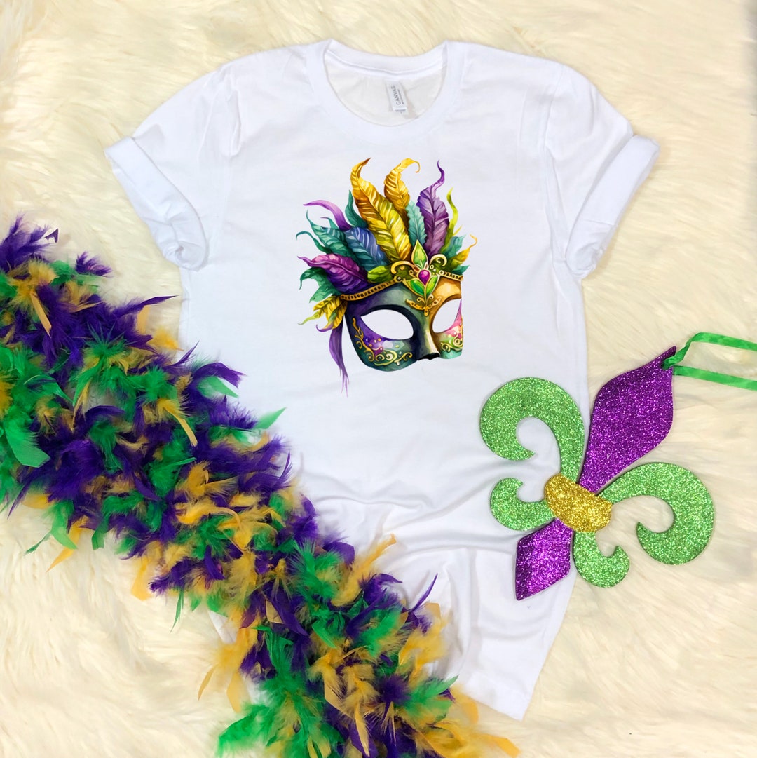 Mardi Gras Tshirt Mardi Gras Mask Etsy