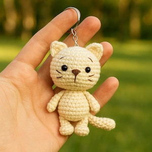 Crochet Keychain Pattern Set – 5 Amigurumi Animals in One PDF
