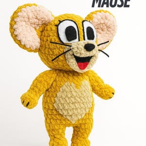 Classic Cartoon-Inspired Mouse Plush Pattern - Adorable Little Mouse Crochet Toy Pattern