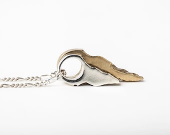 Collana a guardia lunga in argento e bronzo