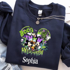 Custom Retro Disney Halloween Boo Shirts, Mickey And Friends Halloween Shirt, Halloween Party Shirts, Disney Family Halloween Shirts