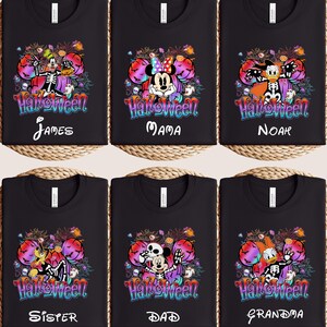 Vintage Disney Halloween Characters Shirts, Mickey And Friends Halloween Shirt, Halloween Party Shirts, Disney Family Halloween Shirts